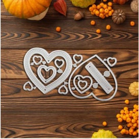 Listing 2 of 3 for SALE - Generic Metal Cutting Die - Peach Heart Shaker Box