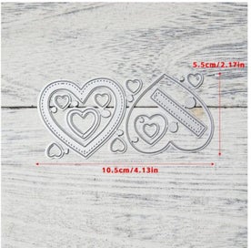 Listing 3 of 3 for SALE - Generic Metal Cutting Die - Peach Heart Shaker Box