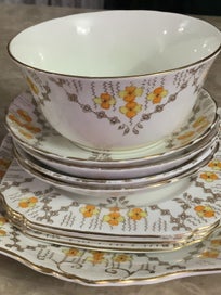 Listing 2 of 13 for 9 Pcs Plant Tuscan 1930s FINE ENGLISH BONE CHINA, Made in England