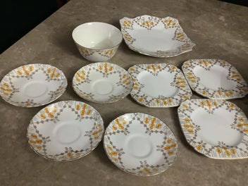 Listing 5 of 13 for 9 Pcs Plant Tuscan 1930s FINE ENGLISH BONE CHINA, Made in England