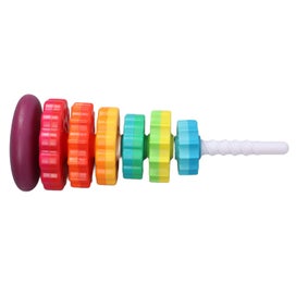 Listing 2 of 5 for baby stacking wheel spinning toy Spin Stack Toy Plastic Colorful Educational