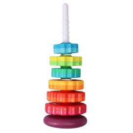 Listing 5 of 5 for baby stacking wheel spinning toy Spin Stack Toy Plastic Colorful Educational
