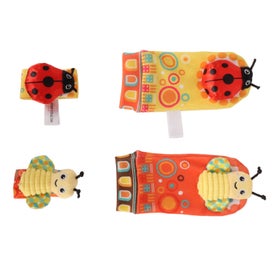 Listing 4 of 5 for animal wrist rattle socks infant hand feet rattle cute hand and foot rattles