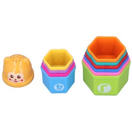Listing 1 of 5 for infant bath toy child educational toy Stacking Cups Toy Colorful Number Letters