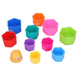 Listing 3 of 5 for infant bath toy child educational toy Stacking Cups Toy Colorful Number Letters