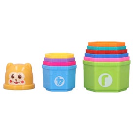 Listing 4 of 5 for infant bath toy child educational toy Stacking Cups Toy Colorful Number Letters