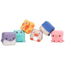 Listing 1 of 5 for early education toys 6Pcs Bath Squirters Soft Stackable Animal Cube Building