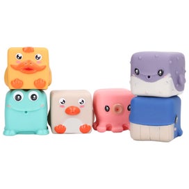 Listing 2 of 5 for early education toys 6Pcs Bath Squirters Soft Stackable Animal Cube Building
