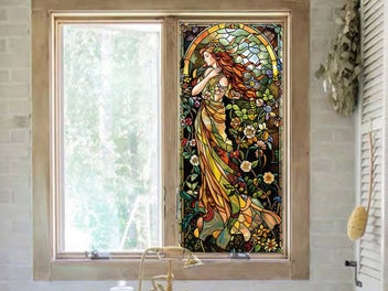 Listing 3 of 8 for Static Cling Window Privacy Film Glass Window Sticker Window Covering Film