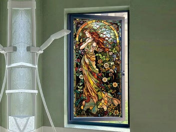 Listing 4 of 8 for Static Cling Window Privacy Film Glass Window Sticker Window Covering Film