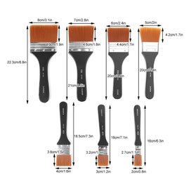 Listing 4 of 5 for paint brush paint brushes paint brushes set flat paint brushes oil paint