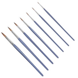 Listing 1 of 5 for acrylic painting brush 7Pcs Painting Brush Set Wolf Hair Watercolor Acrylic