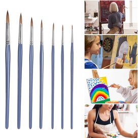 Listing 3 of 5 for acrylic painting brush 7Pcs Painting Brush Set Wolf Hair Watercolor Acrylic