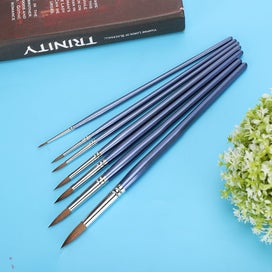 Listing 4 of 5 for acrylic painting brush 7Pcs Painting Brush Set Wolf Hair Watercolor Acrylic