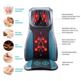 Listing 6 of 12 for Massage Chair Seat Neck Back Shiatsu Massager Full Body
