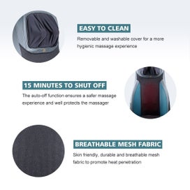 Listing 10 of 12 for Massage Chair Seat Neck Back Shiatsu Massager Full Body