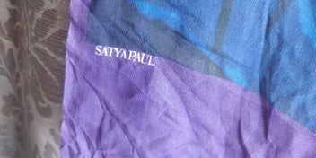 Listing 4 of 5 for Pure silk georgette fabric (Multi colour) - brand new SATYA PAUL BRAND