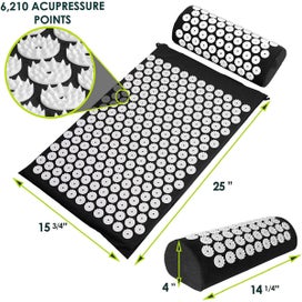 Listing 7 of 9 for Acupressure Mat and Pillow Set for Back Neck Pain Relief
