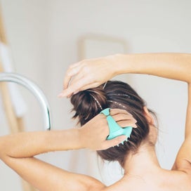 Listing 4 of 9 for Hair Washing Scalp Massager Shampoo Brush Silicone Scalp Scrubber