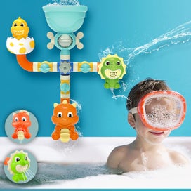 Listing 3 of 10 for Bath Toys For Kids,Bathroom Dinosaur Pipe Water Wheel Turning Fun Baby Playing I