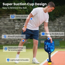 Listing 6 of 9 for Pickleball Ball Retriever,Silicone Pickleball Picker Upper Pickball Grabber,Easy