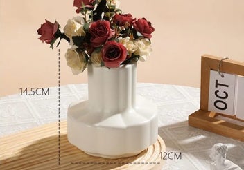 Listing 6 of 6 for ANYDECO Flower Vase White Small Nordic Style Pot Home Decor