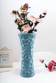 Listing 2 of 7 for ANYDECO Flower Vase Blue Large Geometric Nordic Style Pot Home Decor