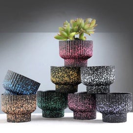 Listing 7 of 9 for ANYDECO Flower Vase Speckled Small Succulent Plant Pot Home Office Decor