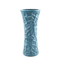 Listing 1 of 7 for ANYDECO Flower Vase Blue Large Geometric Nordic Style Pot Home Decor
