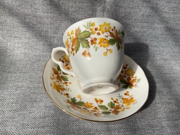 Listing 4 of 6 for Queen Anne Bone China 1960’s - Cup and Saucer - Autumn Leaves pattern 8606