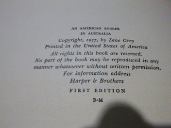 Listing 3 of 6 for An American Angler in Australia by Zane Grey