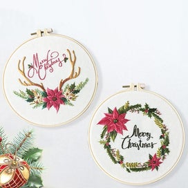 Listing 3 of 3 for Pattern Embroidery Starter Kit Cross Stitch Merry Christmas Embroidery-Style 4