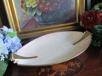 Listing 1 of 8 for CARLTON WARE - Stunning Art Deco Tray – Delicate Wood Grain Features