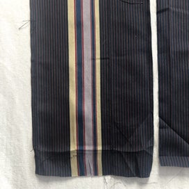 Listing 4 of 15 for Vintage Stripe Japanese Kimono Silk Panels X6 Fabric Pieces