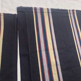 Listing 5 of 15 for Vintage Stripe Japanese Kimono Silk Panels X6 Fabric Pieces