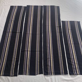 Listing 11 of 15 for Vintage Stripe Japanese Kimono Silk Panels X6 Fabric Pieces