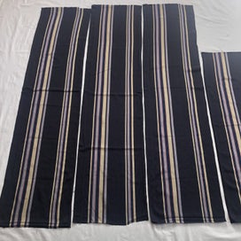 Listing 12 of 15 for Vintage Stripe Japanese Kimono Silk Panels X6 Fabric Pieces