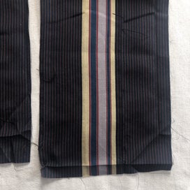Listing 10 of 15 for Vintage Stripe Japanese Kimono Silk Panels X6 Fabric Pieces