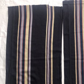 Listing 13 of 15 for Vintage Stripe Japanese Kimono Silk Panels X6 Fabric Pieces