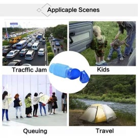 Listing 7 of 10 for 2Pcs 750ML Portable Standing Pee Bottle Shrinkable Adult Urinal Travel Outdoor