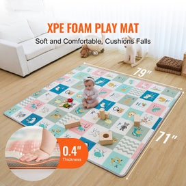 Listing 2 of 10 for Brand New 71"x79" Baby Play Mat Kids Crawling Soft Activity Floor Playmat 2 Side