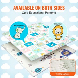 Listing 3 of 10 for Brand New 71"x79" Baby Play Mat Kids Crawling Soft Activity Floor Playmat 2 Side