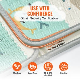 Listing 6 of 10 for Brand New 71"x79" Baby Play Mat Kids Crawling Soft Activity Floor Playmat 2 Side