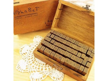 Listing 3 of 10 for 70/42/32Pcs/Box Letter A-Z DIY Decorative Seal Orthographic DIY Stamps Wooden