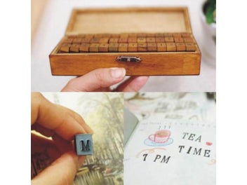 Listing 5 of 10 for 70/42/32Pcs/Box Letter A-Z DIY Decorative Seal Orthographic DIY Stamps Wooden