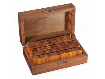 Listing 7 of 10 for 70/42/32Pcs/Box Letter A-Z DIY Decorative Seal Orthographic DIY Stamps Wooden