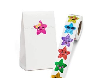 Listing 5 of 10 for 100-500pcs Glitter Star Stickers For Kids School Teacher Reward Sticker Party