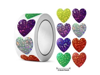 Listing 1 of 10 for 100-500pcs Glitter Star Stickers For Kids School Teacher Reward Sticker Party