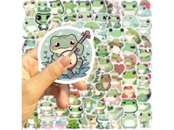 Listing 6 of 9 for 10/30/100PCS Cute Little Frog PVC Sticker Aesthetic Stationery School Supplies