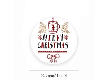 Listing 4 of 9 for 100-500pcs Merry Christmas Sticker Holiday Party New Year Decoration Gift Box
